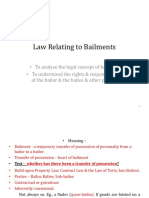 Law Relating To Bailment