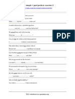 Past Simple Past Perfect Exercise 4