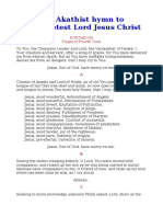 The Akathist Hymn To Jesus Christ PDF