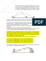 Lista - Lançamentos Horizontal e Oblíquo