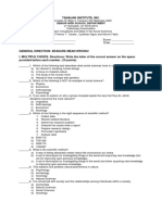 Examination of Diss 2018-2019