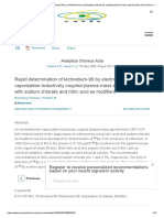 Rapid Determination of Technetium-99 by Electrothermal Vaporization-Inductively Coupled Plasma-Mass Spectrometry With Sodium Chlorate and Nitric Acid As Modifiers - ScienceDirect