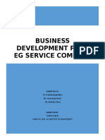 Business Development Plan Eg Service Company: Dr. Pradeep Rajopadhya Mr. Sohan Babu Khatri Mr. Rabindra Silwal