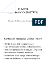 CHM574' Inorganic'Chemistry'Ii': Chapter'1:'Molecular'Orbital'Theory'