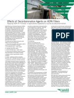 Effects Decontamination Agents HEPA FiltersTechnical Bulletin