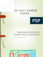 Adh, Siadh y Diabetes Insipida