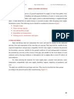 Pipes. Strength of Pipe Water Carrying Capacity Life and Durability of Pipe Expenditure On Transportation Jointing Process, Maintenance and Repairs