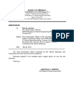 Transmittal On Cash Exam Report