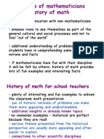 Better Communication With Non-Mathematicians - Enables Them To See Themselves As Part of The