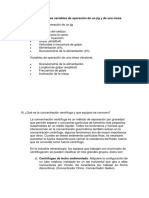 ¿Cuáles Son Las Variables de Operación de Un Jig y de Una Mesa Vibratoria?