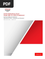 Oracle Applications Cloud Service Entitlement Definition - Single Sign On SSO Enablement