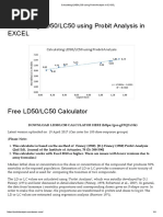 Calculating LD 50 LC 50 PROBIT ANALYSIS IN EXCEL