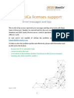 IDEA StatiCa Licenses Support Error Messages and Tips