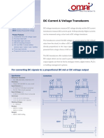 DC Current & Voltage Transducers: For Converting DC Signals To A Proportional DC Ma or DC Voltage Output