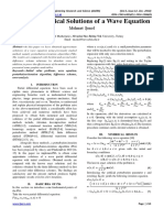 On The Numerical Solutions of A Wave Equation