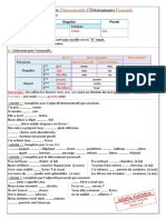 Déterminant Démonstratif - Déterminant Possessif