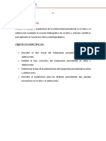 Manejo y Tratamiento de La Enfermedad Periodontal en El Niño y El Adolescente