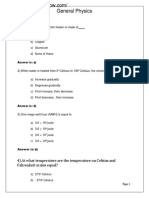 General Physics: 4) .At What Temperature Are The Temperature On Celsius and Fahrenheit Scales Equal?