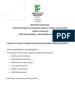 Projeto Pedagógico de Curso - Mecatrônica Industrial