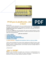 2 5W2H para La Planificación