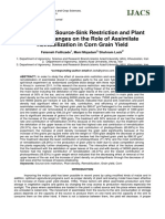 The Effect of Source-Sink Restriction and Plant Density Changes On The Role of Assimilate Remobilization in Corn Grain Yield