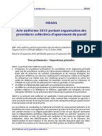 Procédures Collectives D'apurement Du Passif