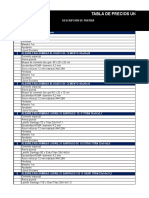 Tabla de Precios Unitarios PPPF 2018 DITEC - SERVIU