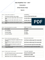 Economics Final Answer Key