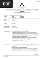 Computerized Image Processing and Machine Vision 7.5 Credits