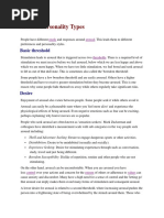 Arousal Personality Types