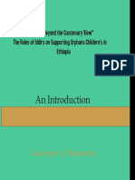 "Beyond The Customary View" The Roles of Iddirs On Supporting Orphans Children's in Ethiopia