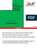 Research On Understanding Interim & Final Inspection For Construction Projects