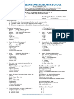 Soal PTS Bahasa Inggris Kelas 7