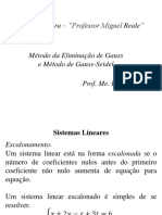 Cálculo Numérico - Aula 2 - Sistemas Lineares - Escalonamento