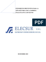 Plan de Mantenimiento Preventivo para La Subestación Eléctrica de La Empresa Molitalia Planta Los Olivos