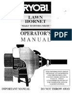 Ryobi Lawn Hornet 1100 - Operators - Manual PDF