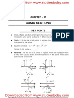 CBSE Class 11 Assignment For Conic Sections