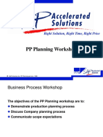 PP Planning Workshop SAP