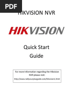 Hikvision NVR: Quick Start Guide