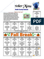 GES Oct Lunch Menu