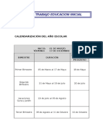 Plan de Trabajo Educacion Inicial