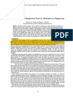 Classification and Regression Trees As Alternatives To Regression