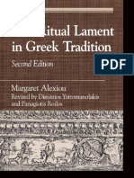 Ritual Lament Ancient Greece Alexiou