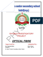 Physics Project On Optical Fibre