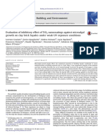 Evaluation of Inhibitory Effect of TiO2 Nanocoatings Against Microalgal Grown On Clay Brick