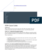 ISDN Cause Codes