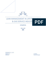 Lean Management in Upstream Oil & Gas Service Industry: Synopsis