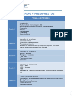 Temario de Metrados y Presupuestos PDF