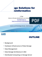 Storage Solutions For Bioinformatics: Li Yan