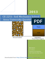 CE 2251-Soil Mechanics Solved Anna University Question Bank